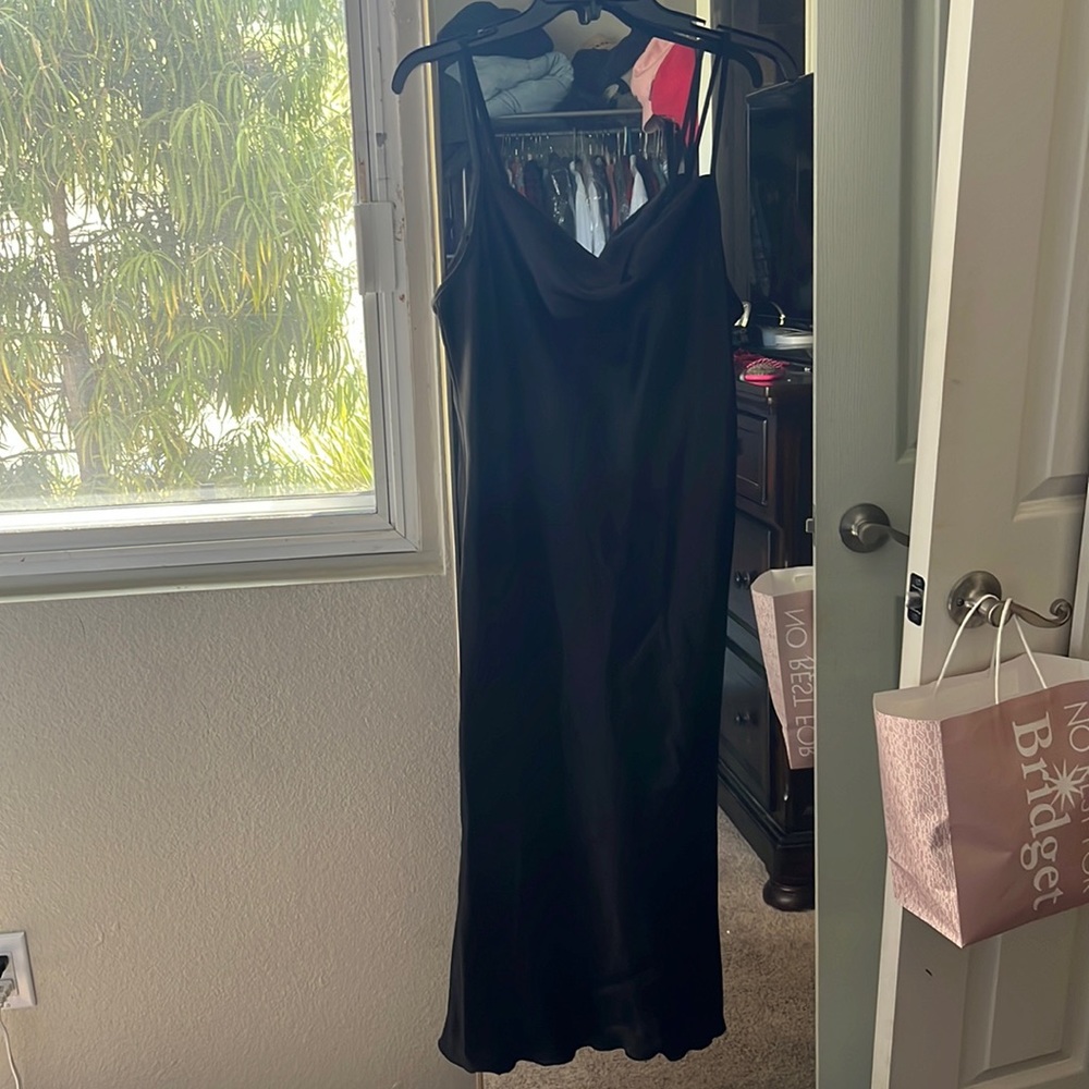 Bebe Black Slip Dress